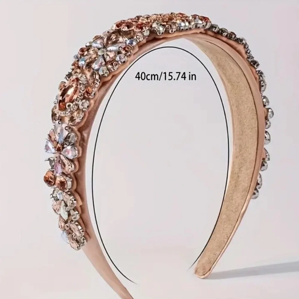 Peach/Cream Colored Bejewelled Headband